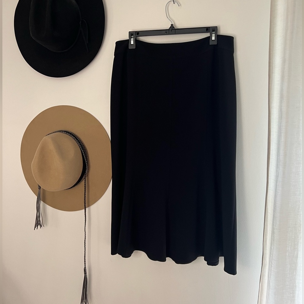 New With Tags Louben Vintage Women Skirt Size 14 Career Flare A-Line Lined Black